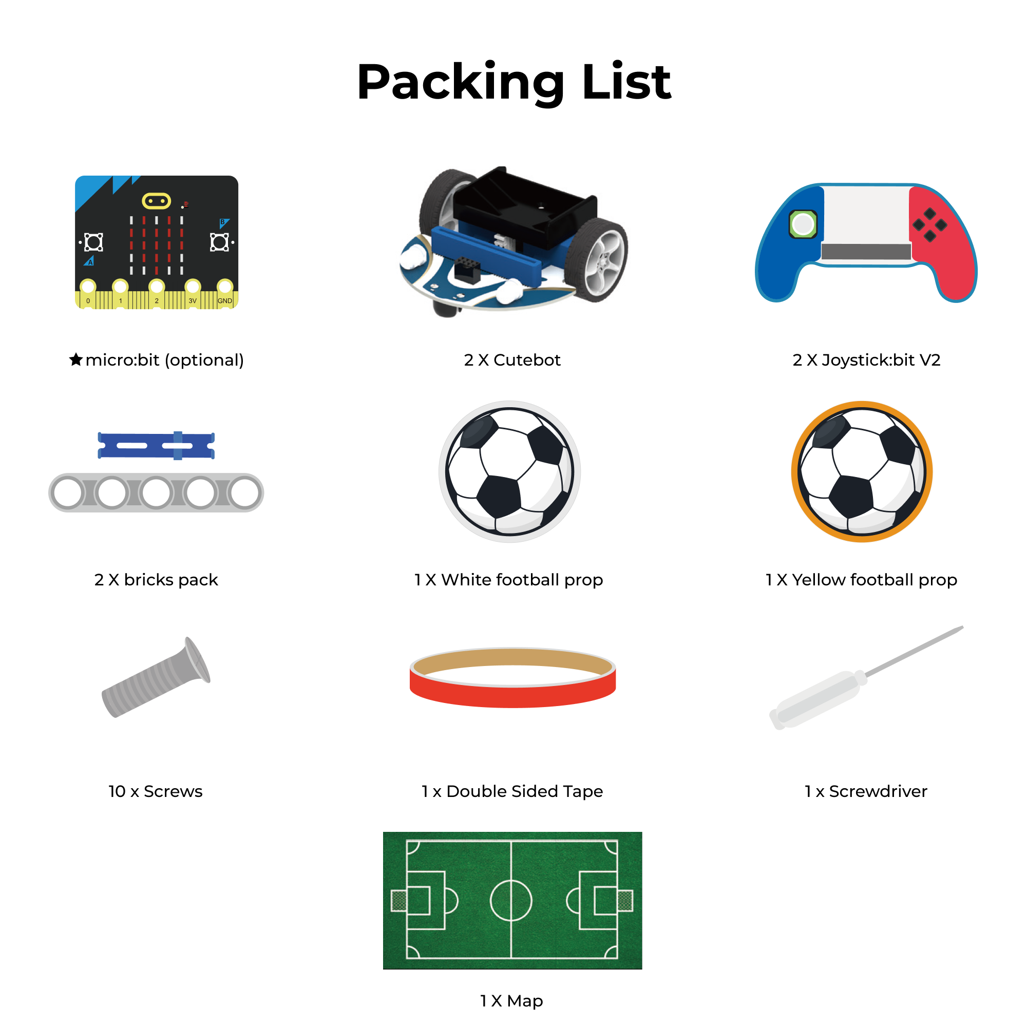 elecfreaks-cutebot-kit-robot-football-micro-bit-sans-carte image 2