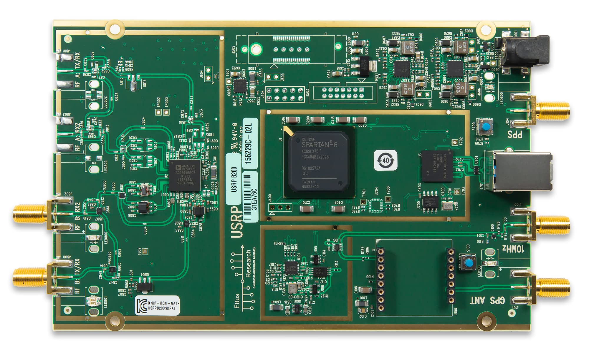 digilent-ettus-usrp-b200-radio-sdr-1x1-70-mhz-6-ghz image 2