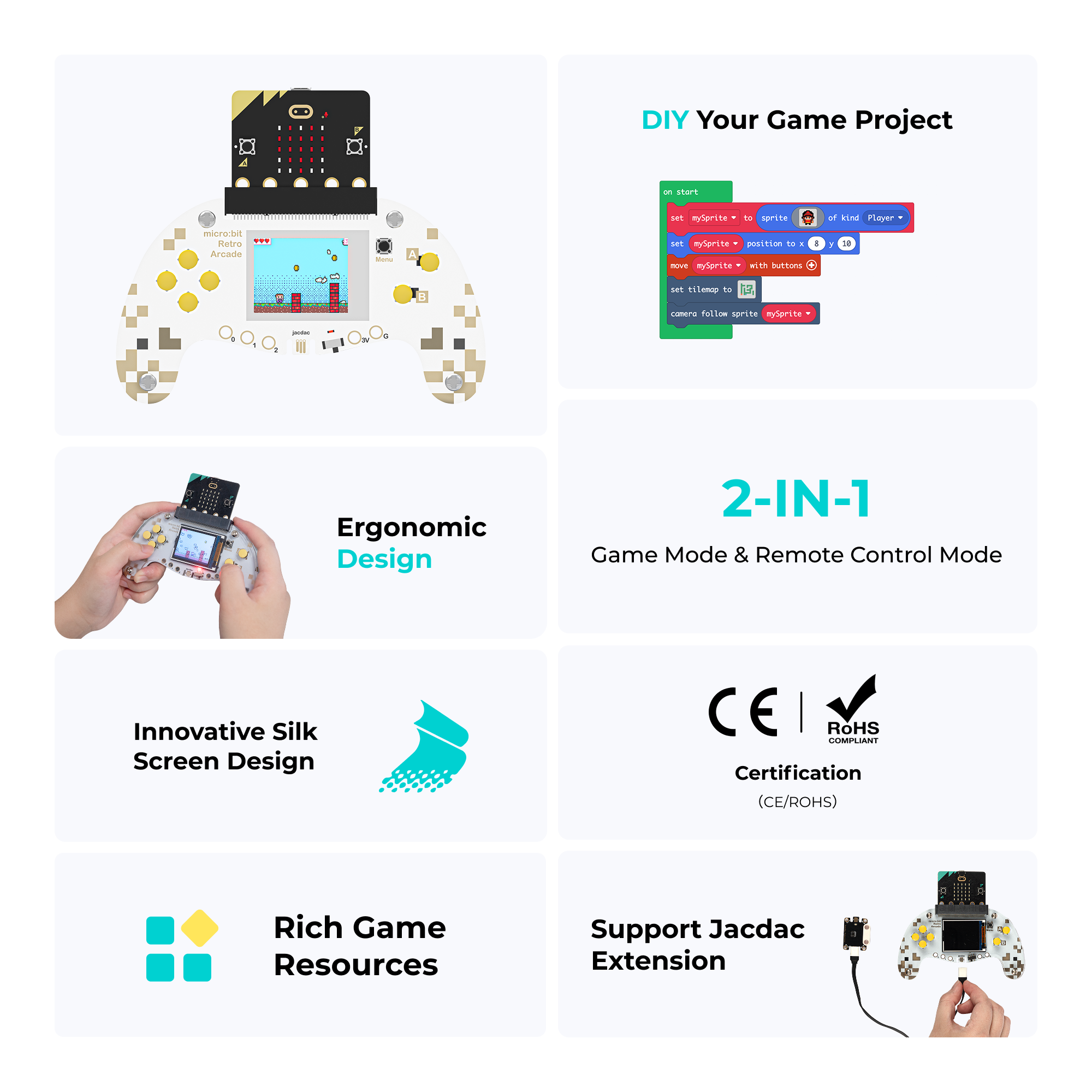 elecfreaks-makecode-arcade-console-jeu-programmable-micro-bit image 2