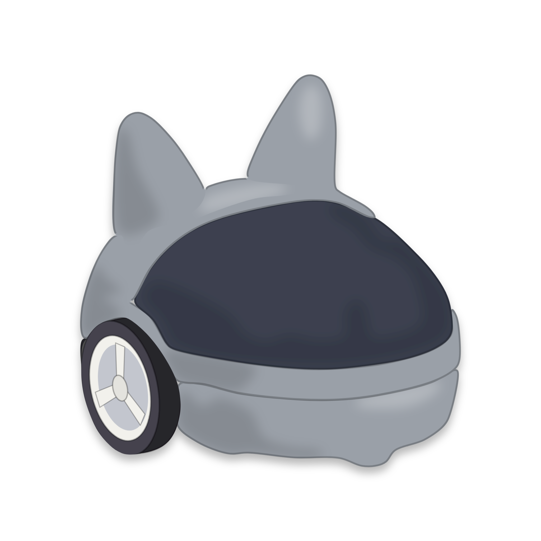 elio-backpacks-oreilles-de-chat-sac-dos-gris-imprim-3d image 2