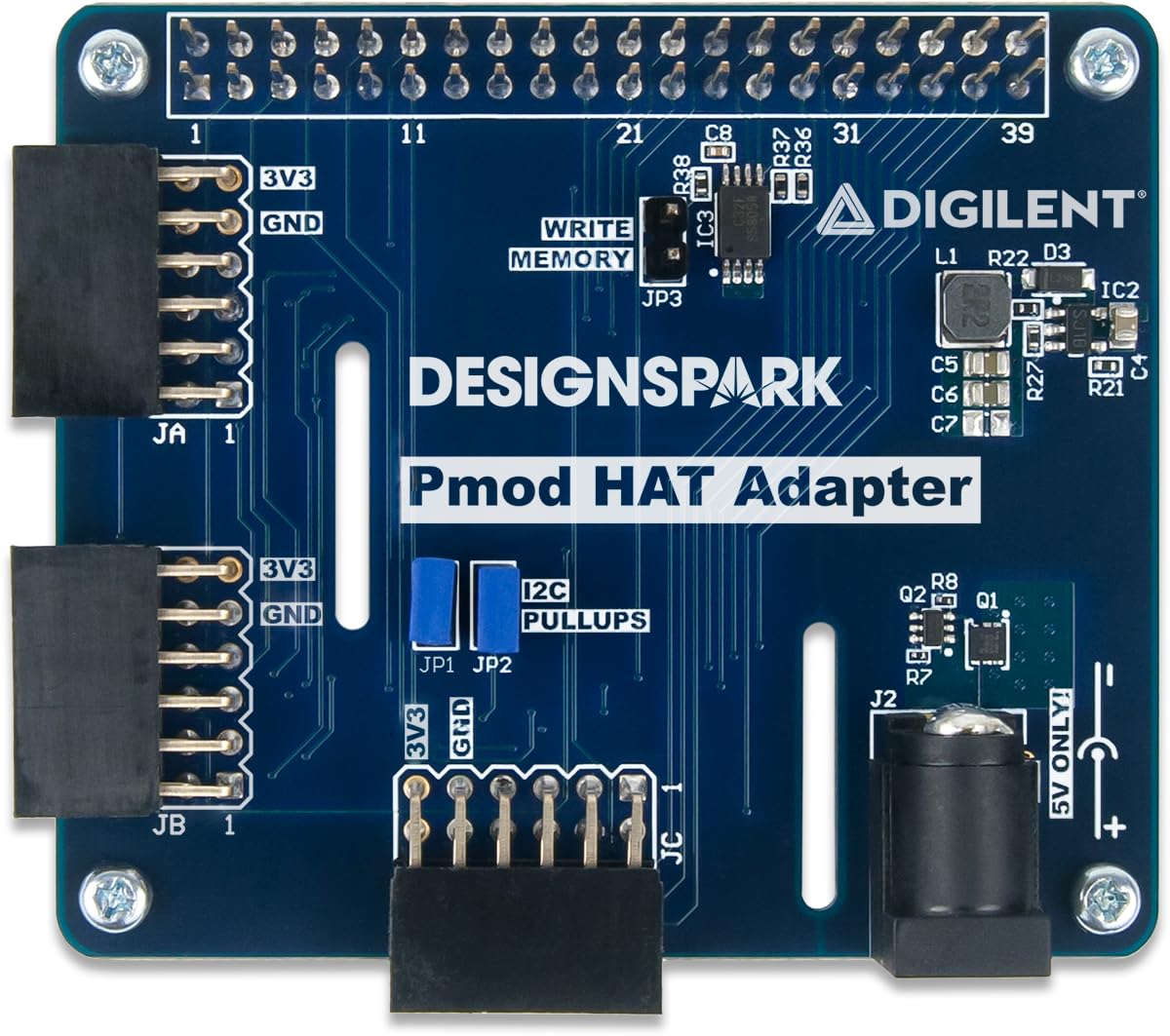 digilent-pmod-hat-adapter-extension-raspberry-pi-3-ports image 2