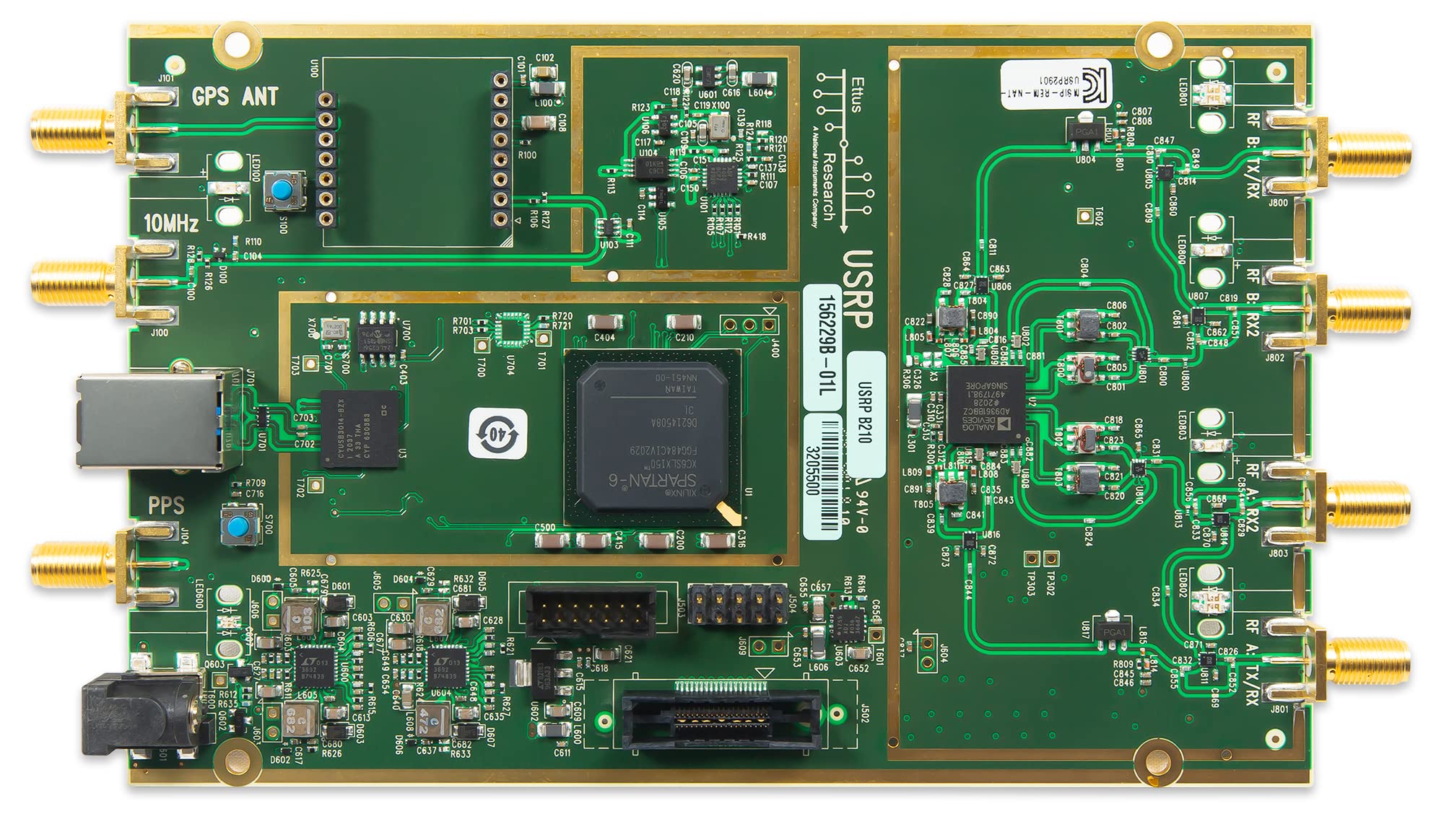 ettus-usrp-b210-carte-radio-logicielle-sdr-2x2-6ghz image 2
