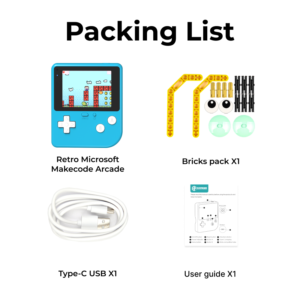 elecfreaks-retro-makecode-arcade-console-jeu-2-4-560-mah image 8