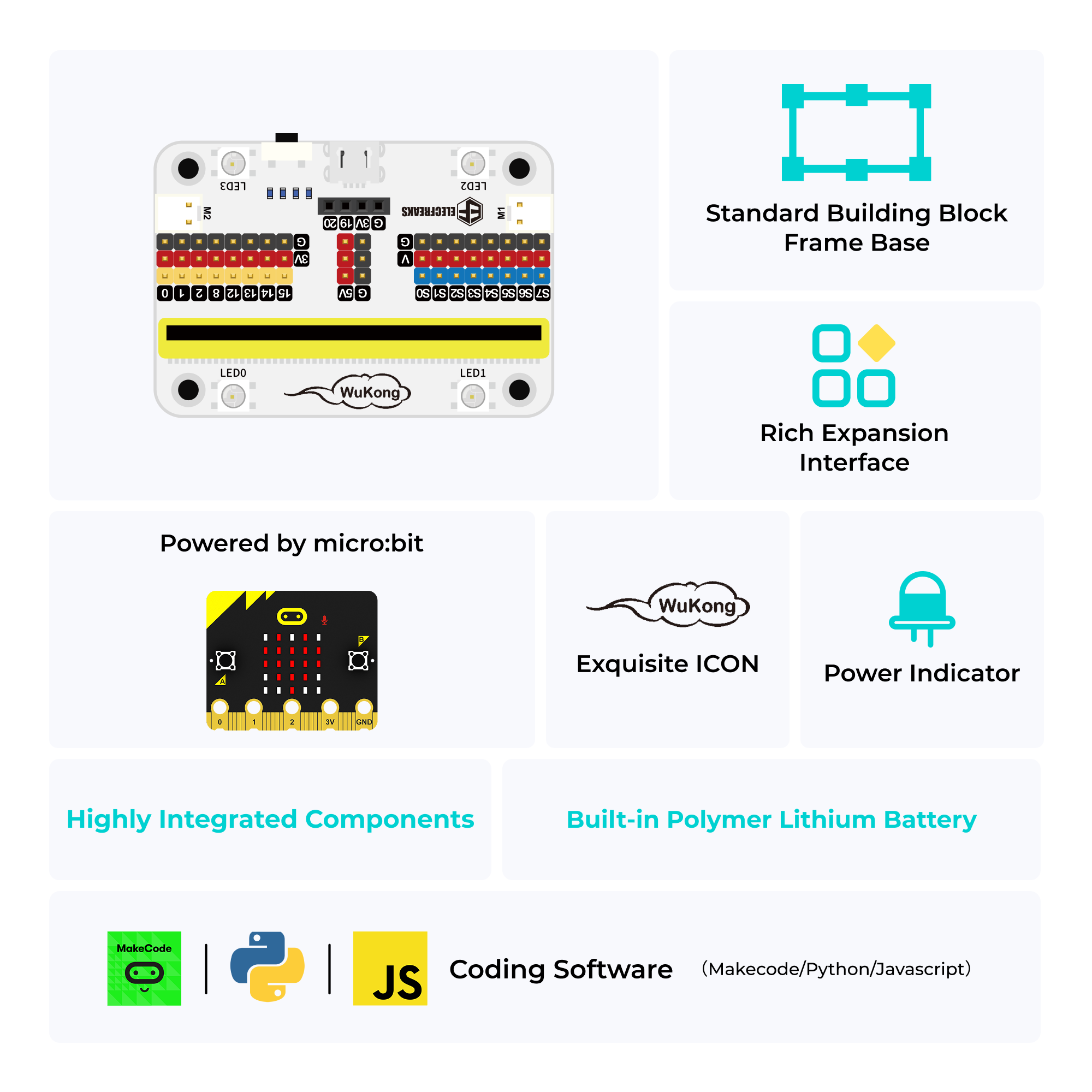 elecfreaks-wukong-carte-extension-micro-bit-servos-moteurs image 2