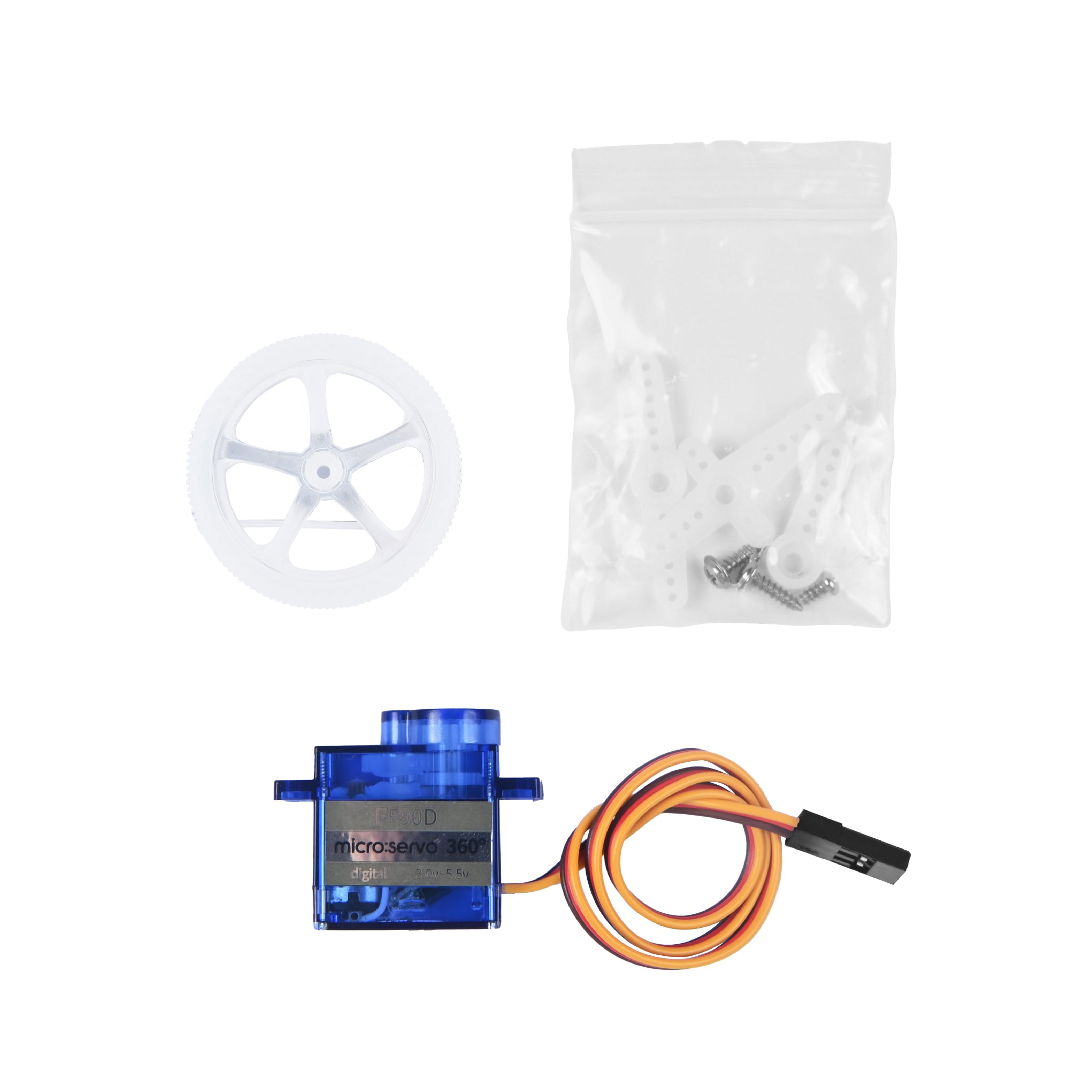 elecfreaks-ef90d-servo-360-roue-pneu-micro-bit image 4