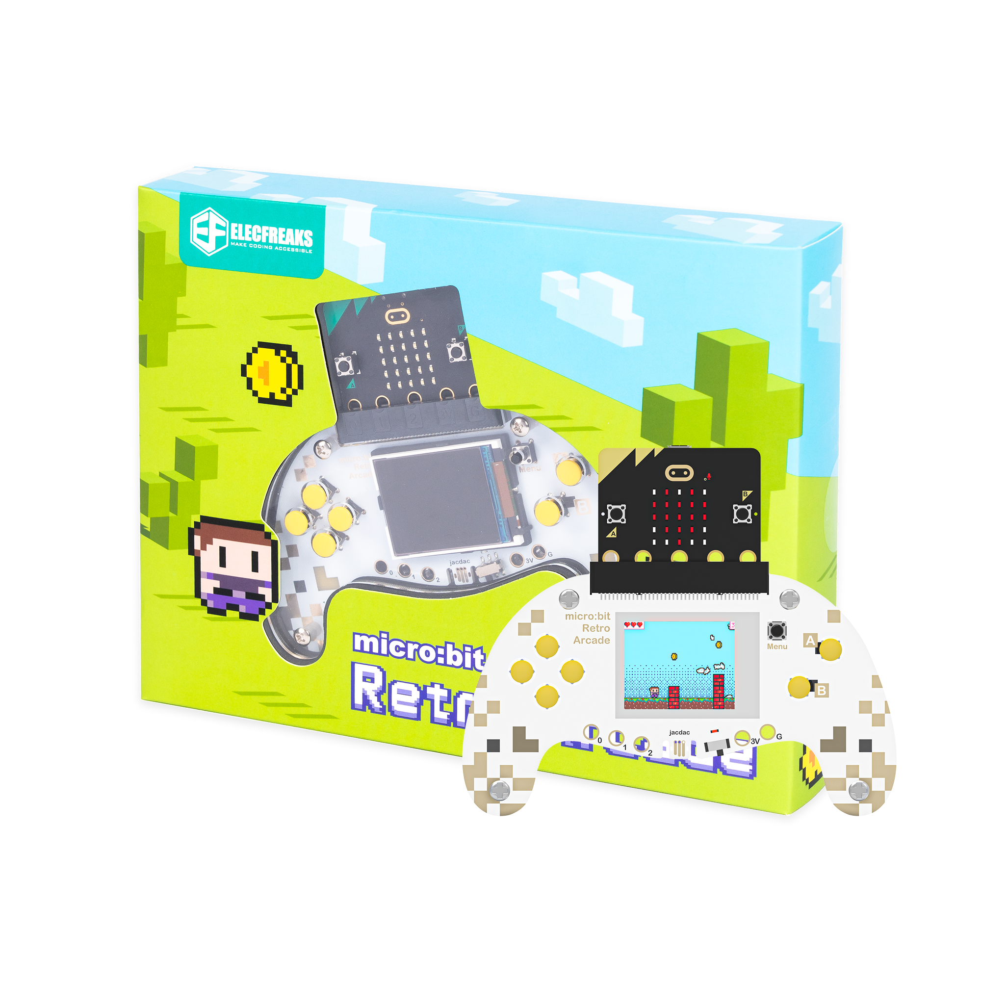 elecfreaks-retro-programming-arcade-se-console-jeu-micro-bit-cran-couleur image 1