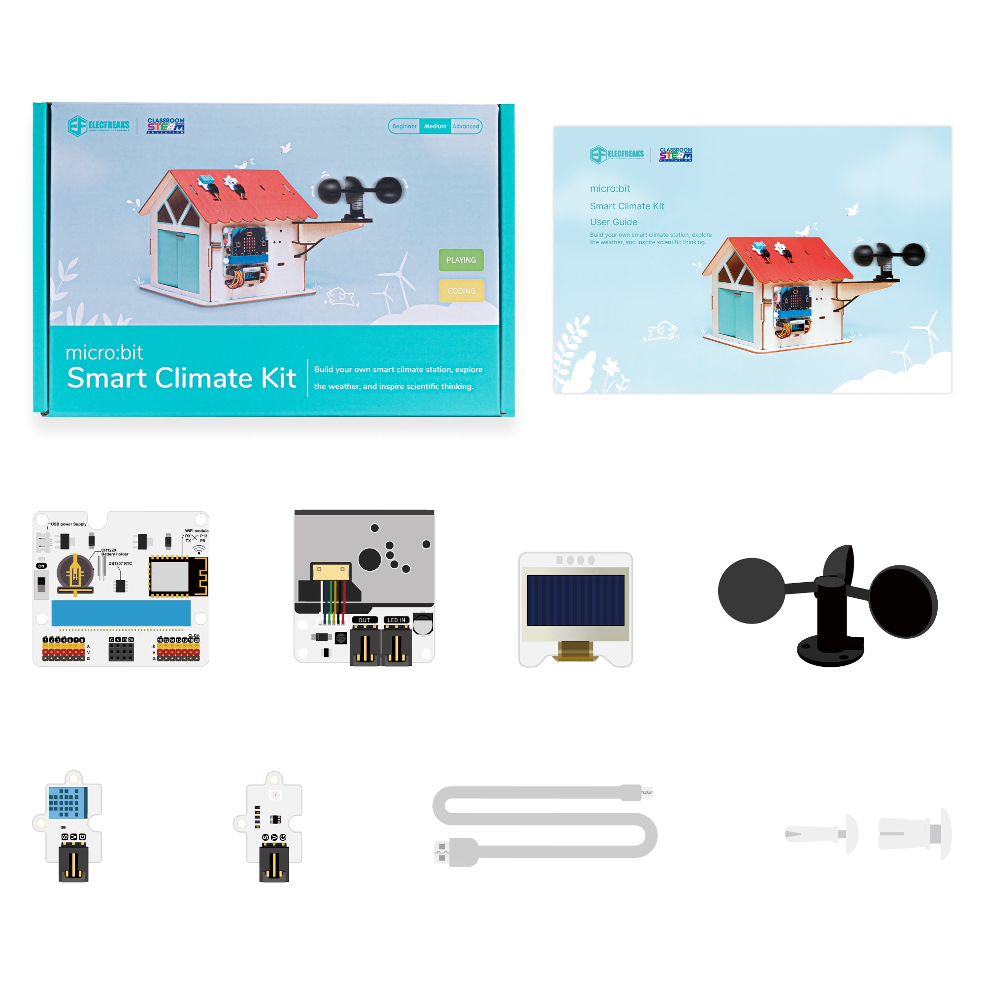 elecfreaks-smart-climate-kit-m-t-o-micro-bit-v2-sans-carte image 1