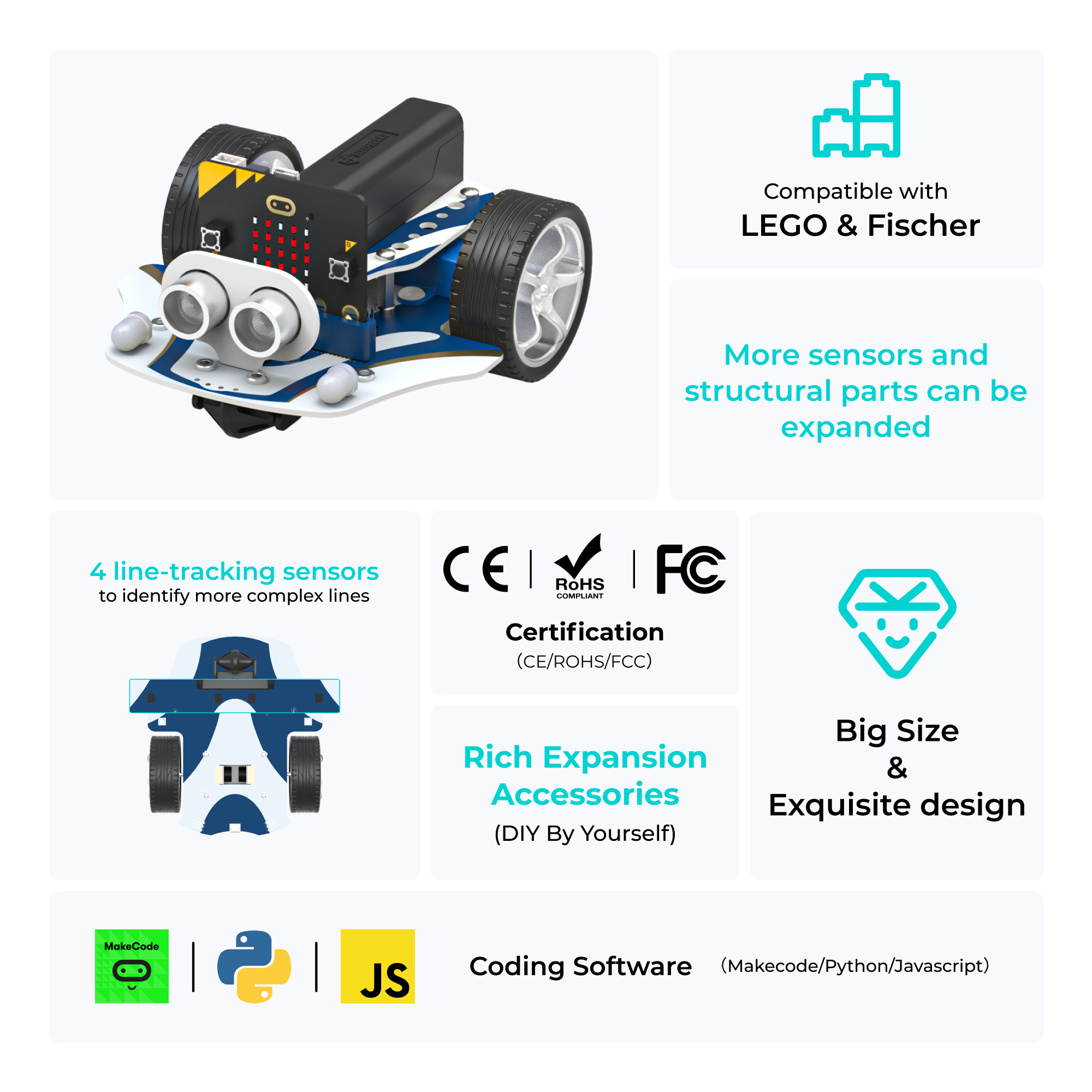 elecfreaks-cutebot-pro-voiture-robot-micro-bit-encodeur image 2
