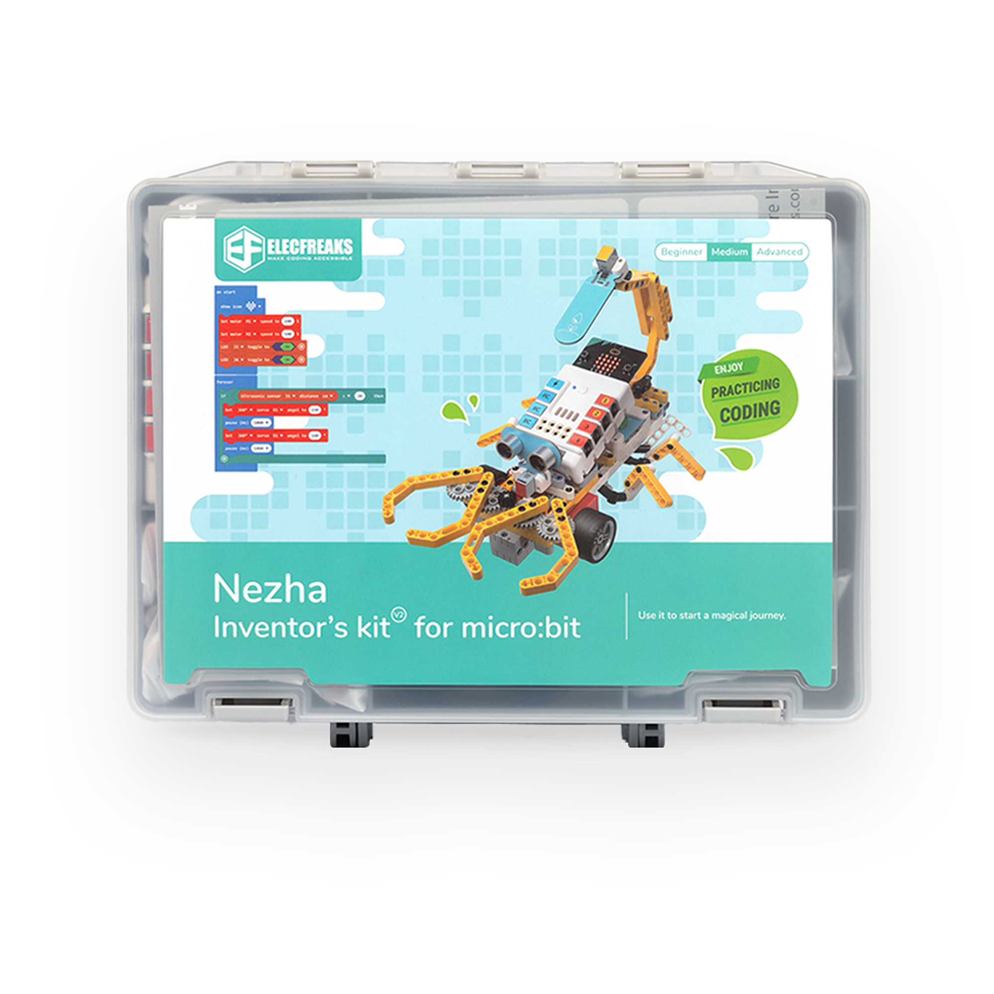 elecfreaks-nezha-inventor-s-kit-v2-kit-robot-micro-bit-400-blocs image 5