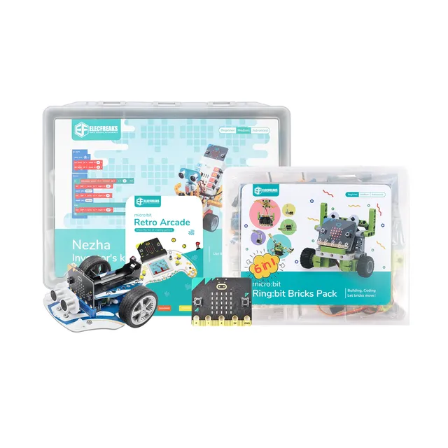 elecfreaks-maker-kit-micro-bit-arcade-cutebot-nezha-coffret image 1